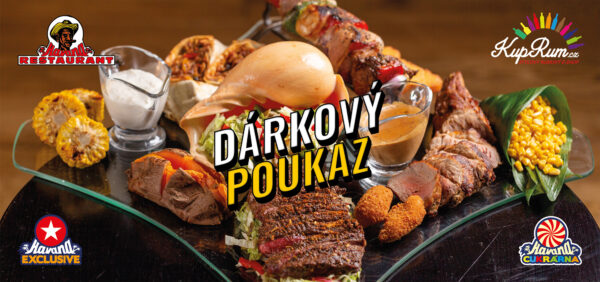 Elektronický dárkový poukaz do restaurace Havana 500 Kč