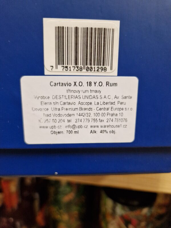 Ron Cartavio XO 18y 40% 0,7 l (karton) - Image 2