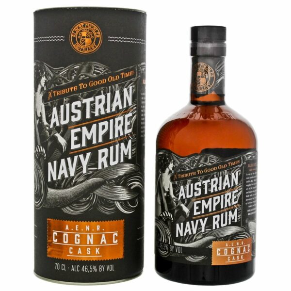 Austrian Empire Navy Double Cask Cognac 0,7 l 46,5% (tuba) - Image 2