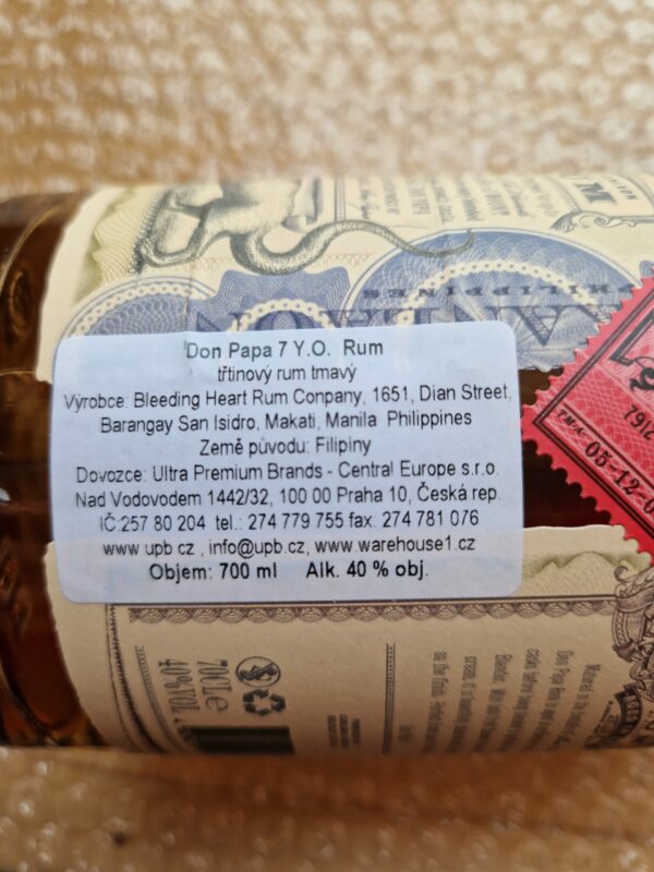 Don Papa 7y 0,7l 40% Single Island (tuba) - Image 2
