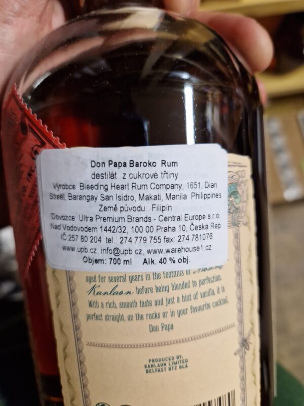 Don Papa Baroko 0,7l 40% (holá láhev) - Image 2