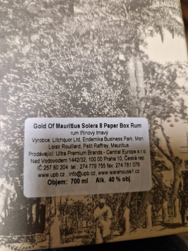 Gold of Mauritius Solera 8 0,7 l 40% (karton) - Image 2