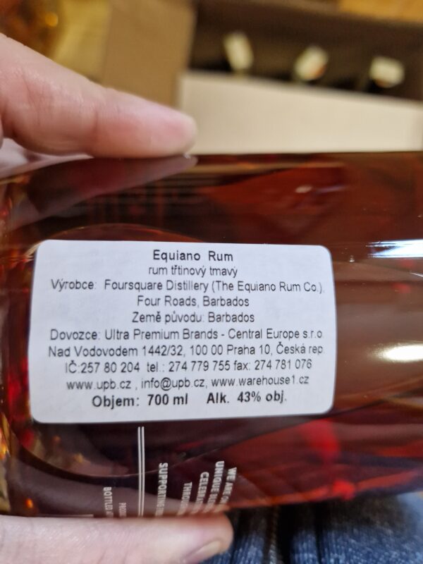 Equiano Rum 0,7l 43% s podpisem Ian Burrell (holá láhev) - Image 4