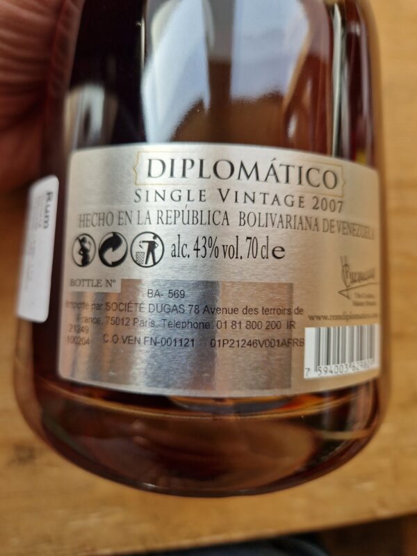 Diplomatico Single Vintage 2007 43% 0,7 l (karton) - Image 3
