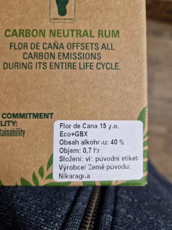 Flor de Cana 15 y Eco 0,7 l 40% (karton) - Image 2
