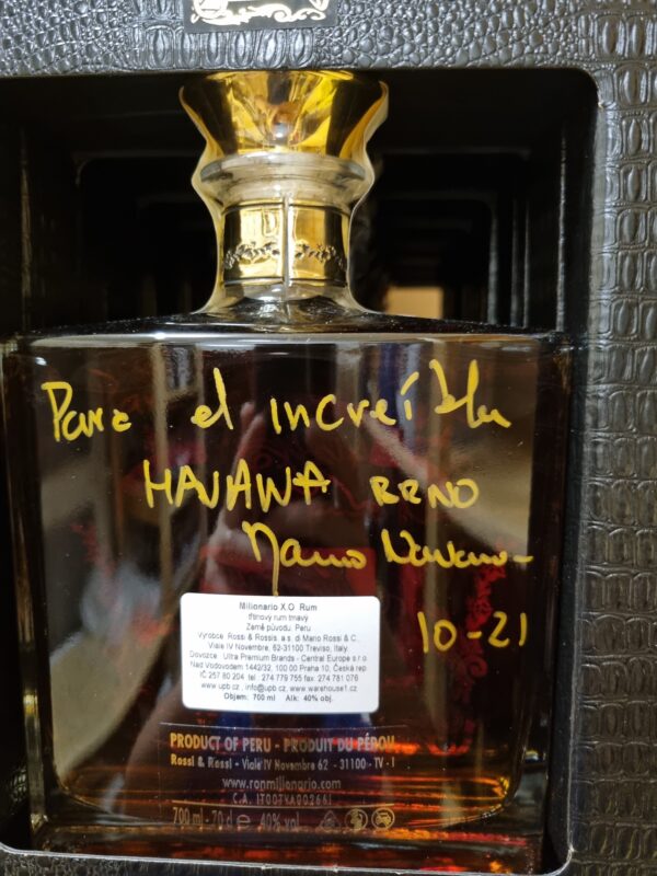 Millonario XO Reserva Especial 0,7 l 20y 40% s podpisem Mario Navarro (karton) - Image 2