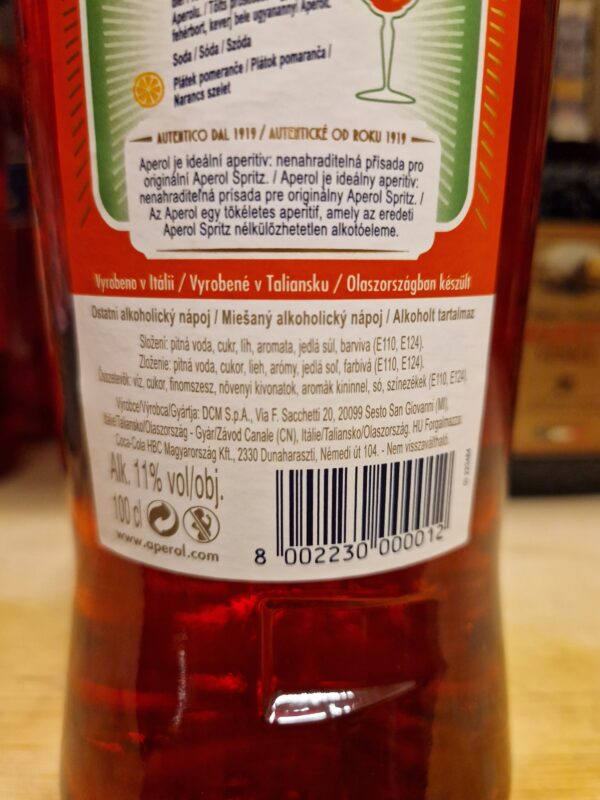 Aperol Aperitivo 11% 1 l (holá láhev) - Image 2