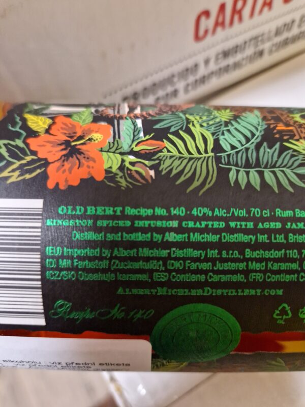 Old Bert Kingston Spiced 40% 0,7l (holá láhev) - Image 2