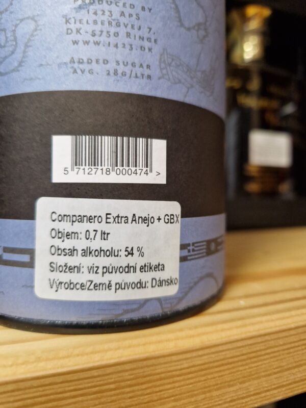 Compaňero Extra Anejo 12y 0,7l 54% Panama (tuba) - Image 2