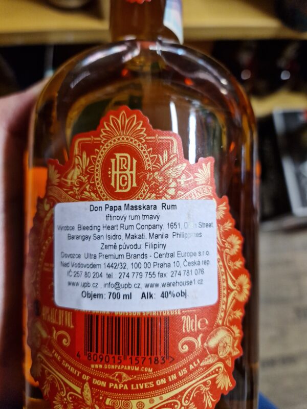 Don Papa Masskara 5y 0,7l 40% (tuba) Zelená - Image 2