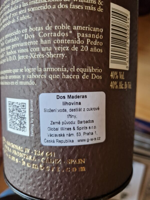 Dos Maderas PX Ron Añejo Superior Reserve 5+5 10y 0,7l 40% (holá láhev) - Image 2