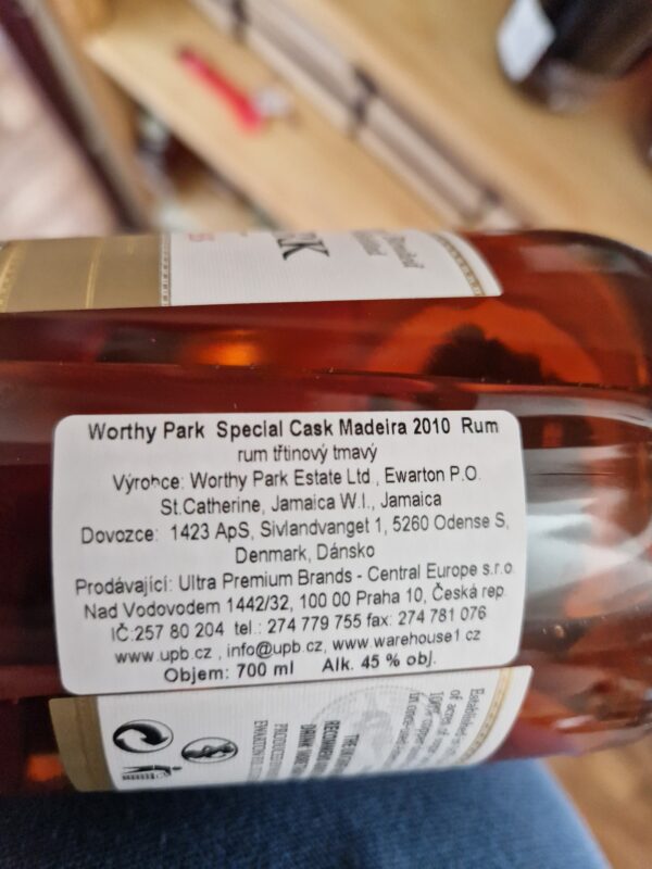 Worthy Park 10y Madeira 2010 0,7l 45% (holá láhev) - Image 2