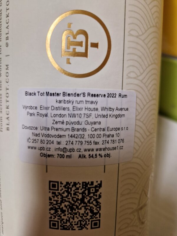 Black Tot Master Blender's Reserve 2022 0,7 l 54,5% (tuba) - Image 2