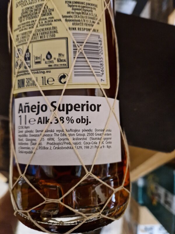 Brugal Aňejo Superior 1,0 l 38% (holá láhev) - Image 2