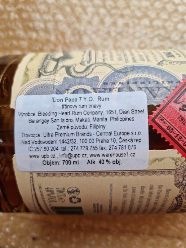 Don Papa Premium Spirits 20th Anniversary 0,7l 40% (tuba) - Image 4