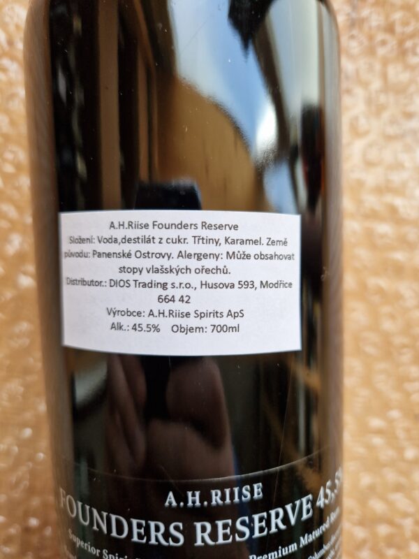 A.H.Riise XO Founders Reserve VI 45,5% 0,7 l (karton) - Image 2