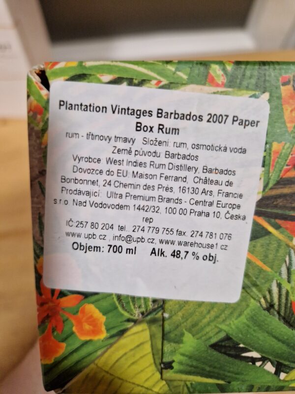 Plantation Vintages Barbados 2007 0,7l 48,7% (karton) - Image 2