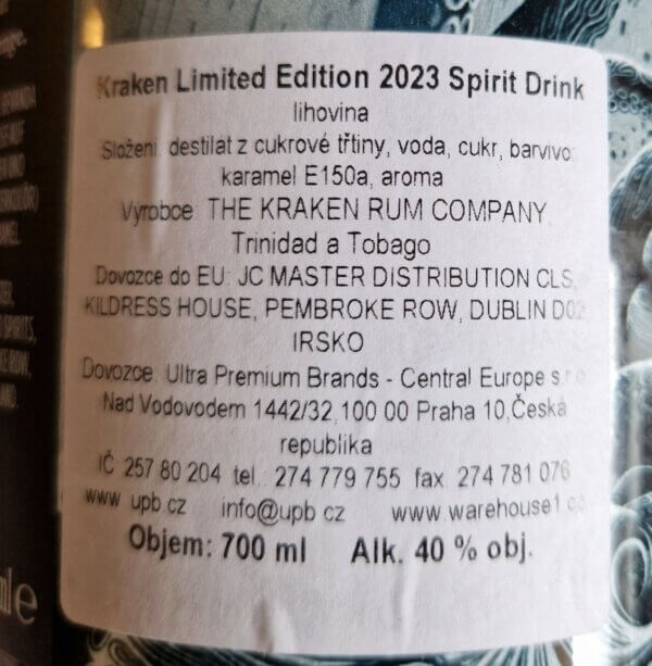 Kraken Limited Edition 2023 0,7 l 40% (holá láhev) - Image 2