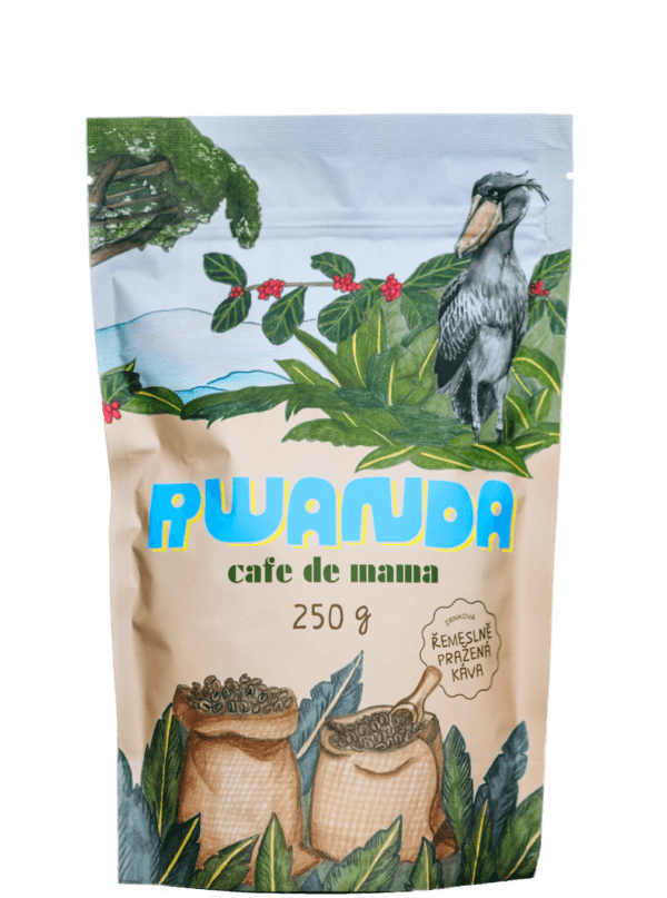 Zrnková káva RWANDA – Cafe de Mama 250g