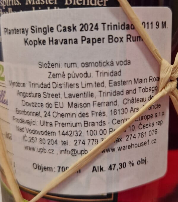 Planteray Single Cask 2024 Trinidad 2011 Kopke Porto 0,7 l 47,3% (karton) - Image 2