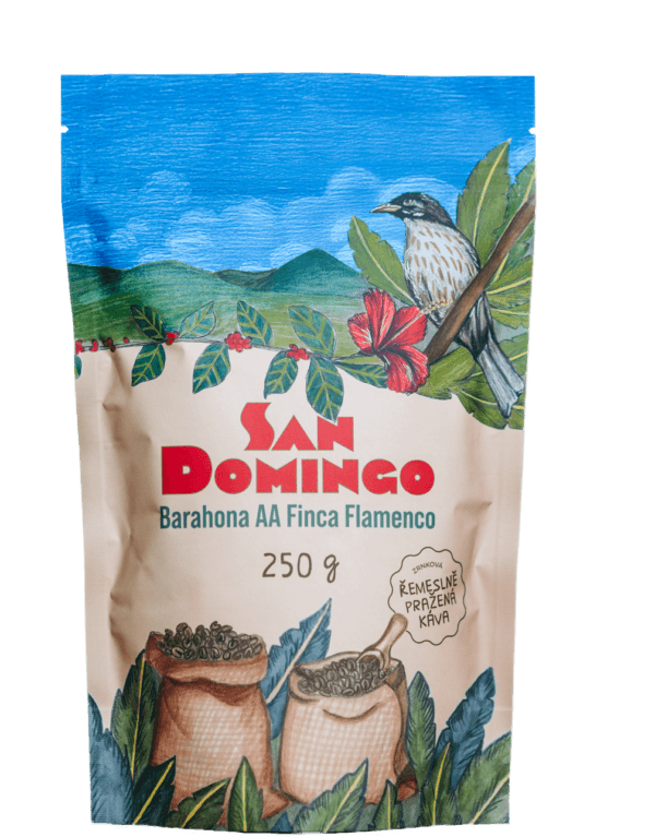 Zrnková káva SAN DOMINGO – Barahona AA Finca Flamenco 250g